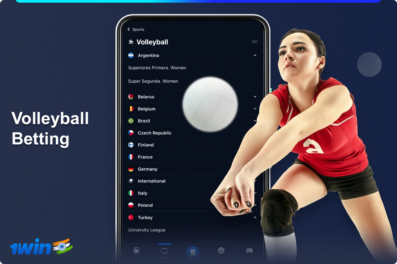 The platform 1win India provides the opportunity to bet on volleyball, as well as popular championships